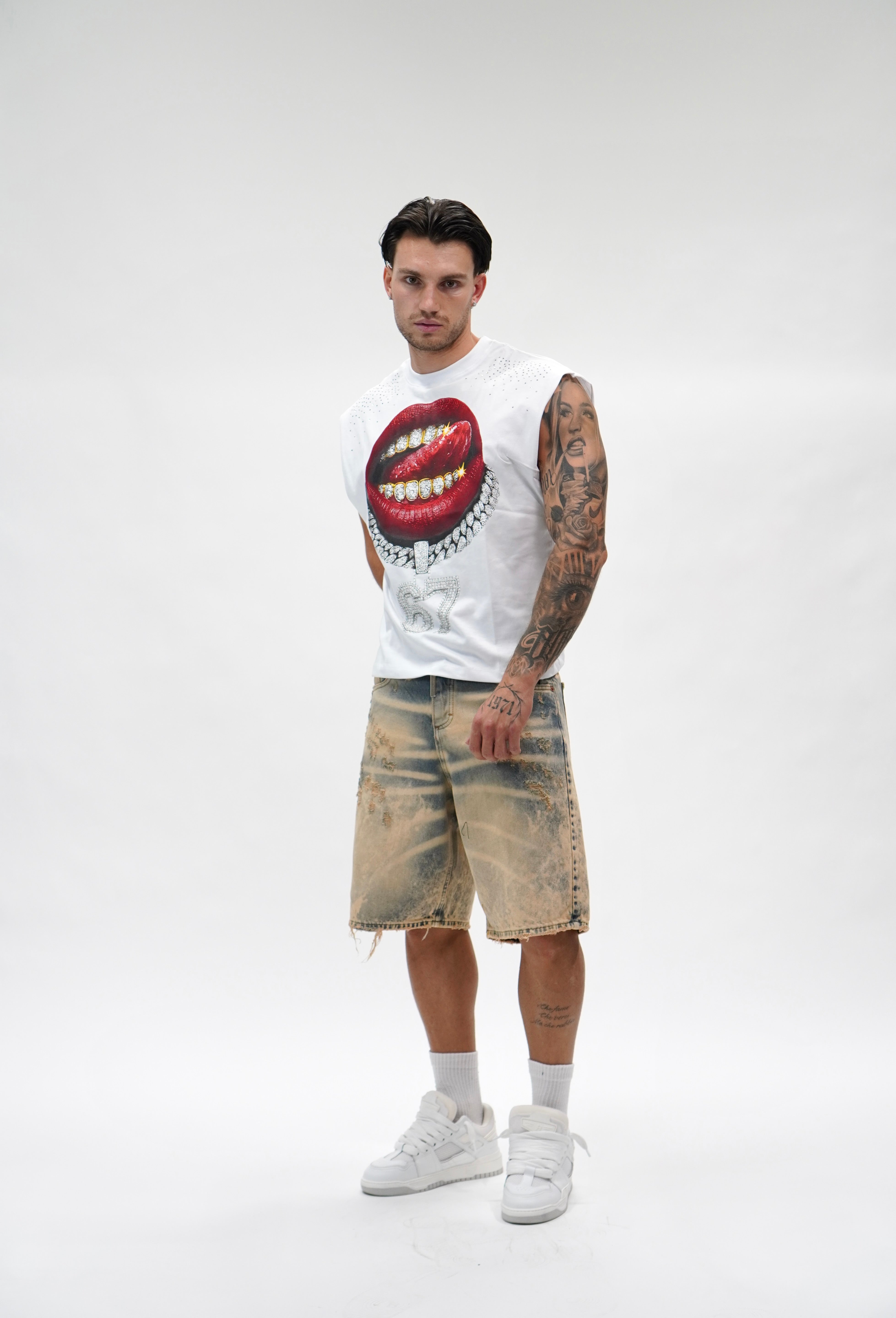 Short Stark Sabbiato