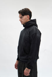 Hoodie Riches Distressed Black