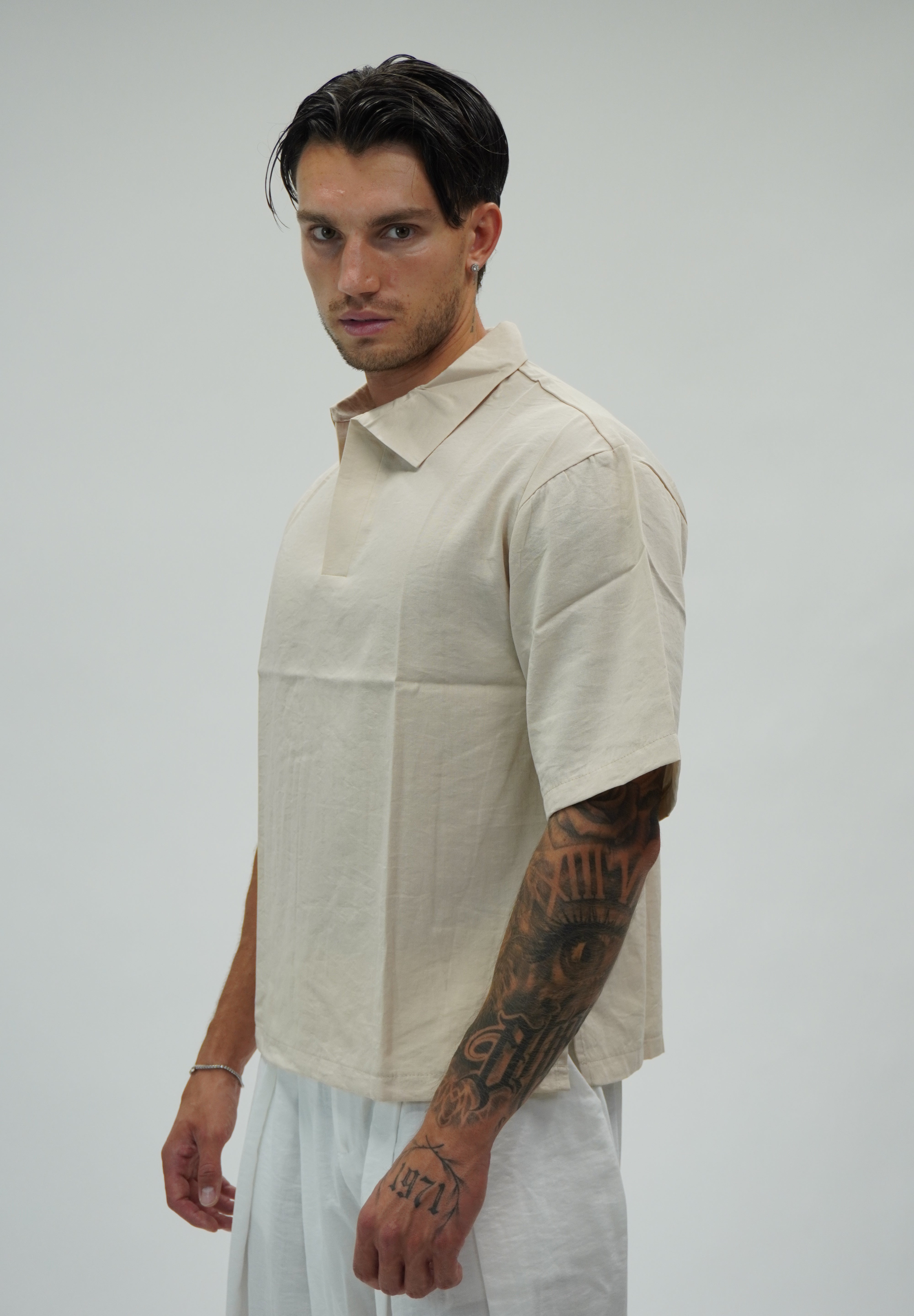 Polo Mano Lino Beige