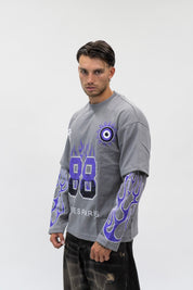 Longsleeve Double Flame Grey