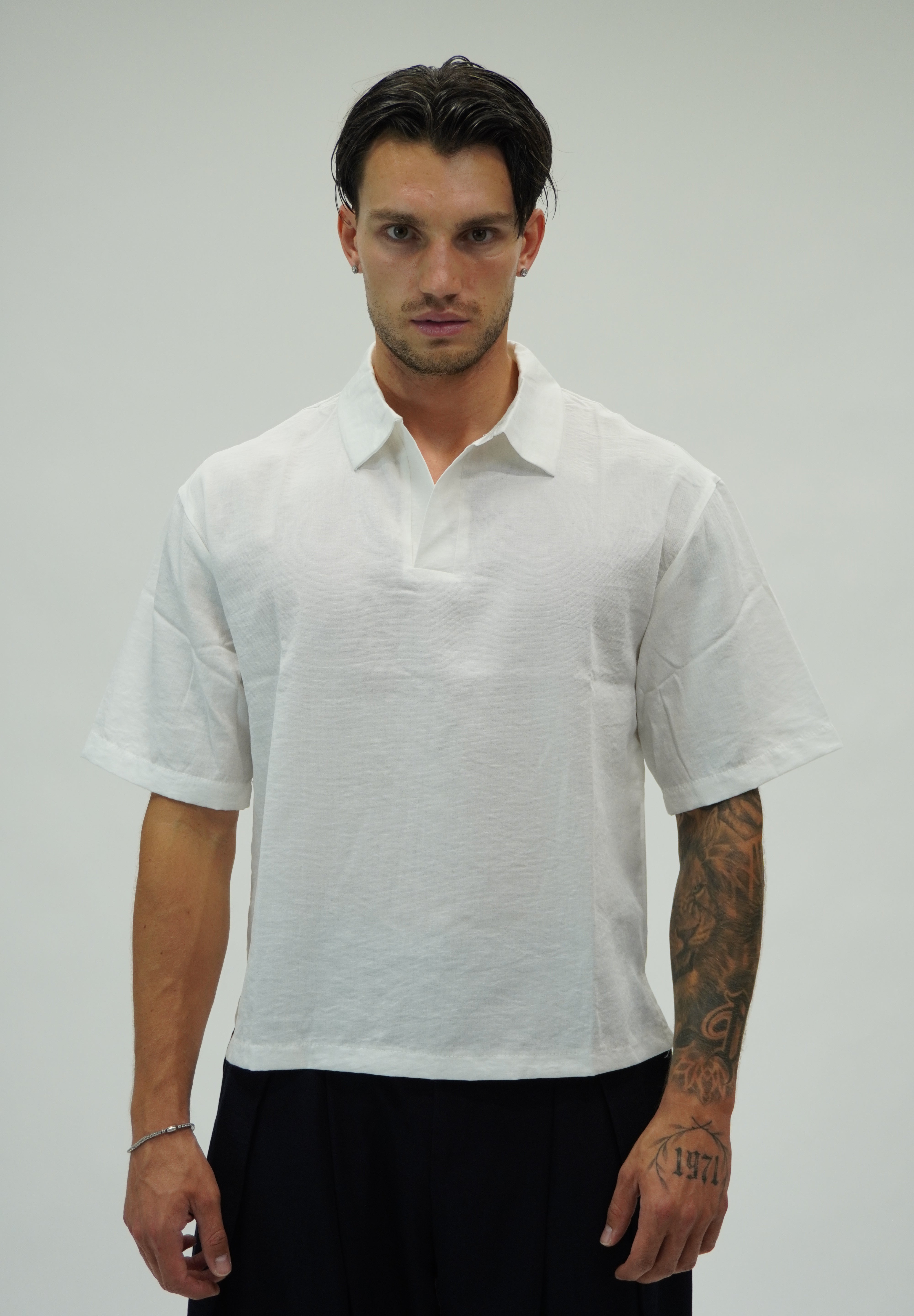 Polo Mano Lino White