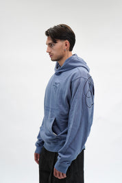 Hoodie Italic Blue