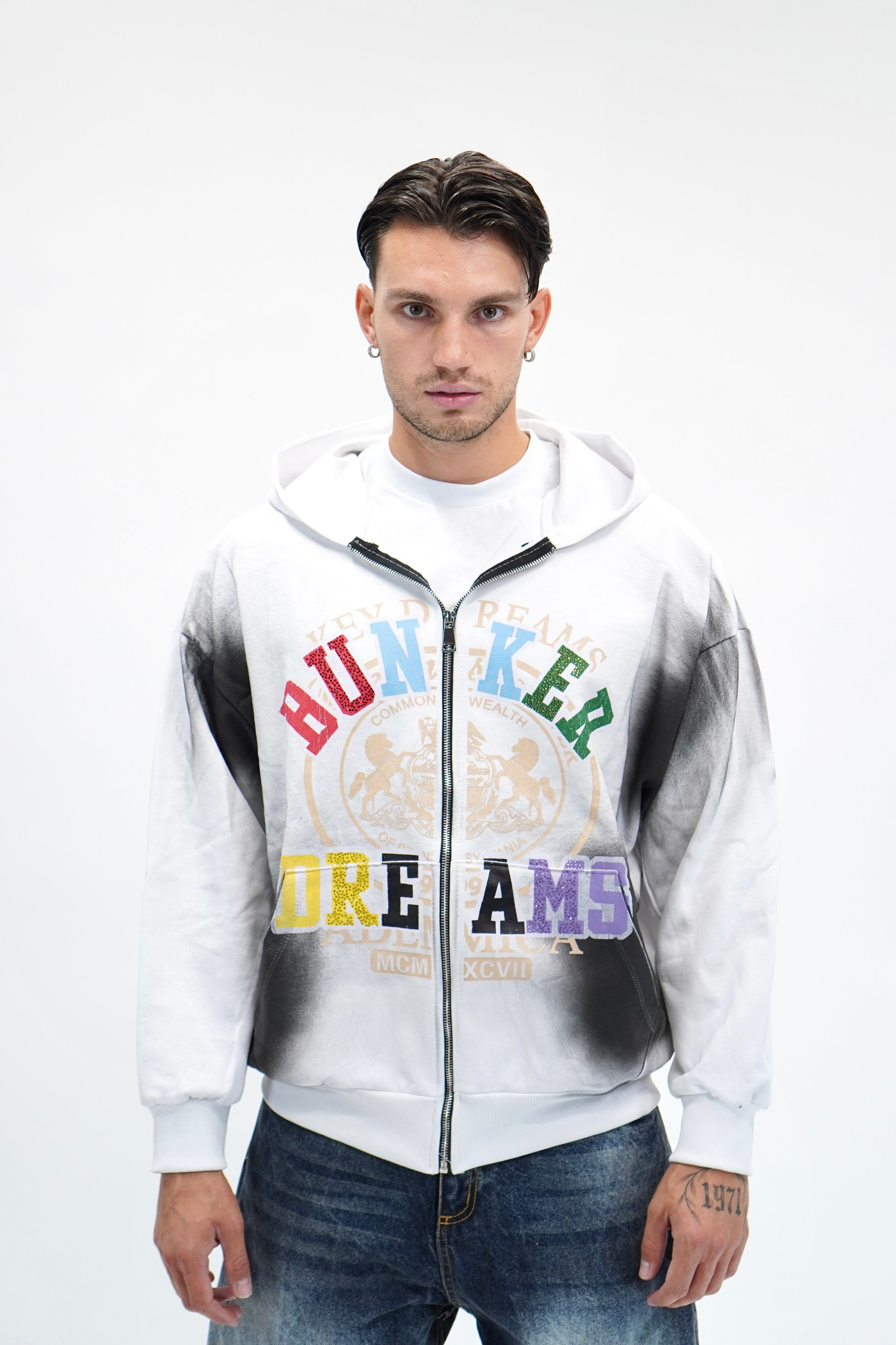 Hoodie Bunker Dreams White