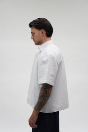 Camicia Waffle Crop White