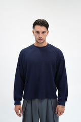 Longsleeve Waffle Raglan Blue
