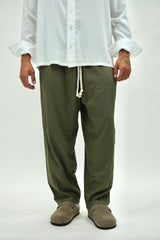 Pantalaccio In Lino Green