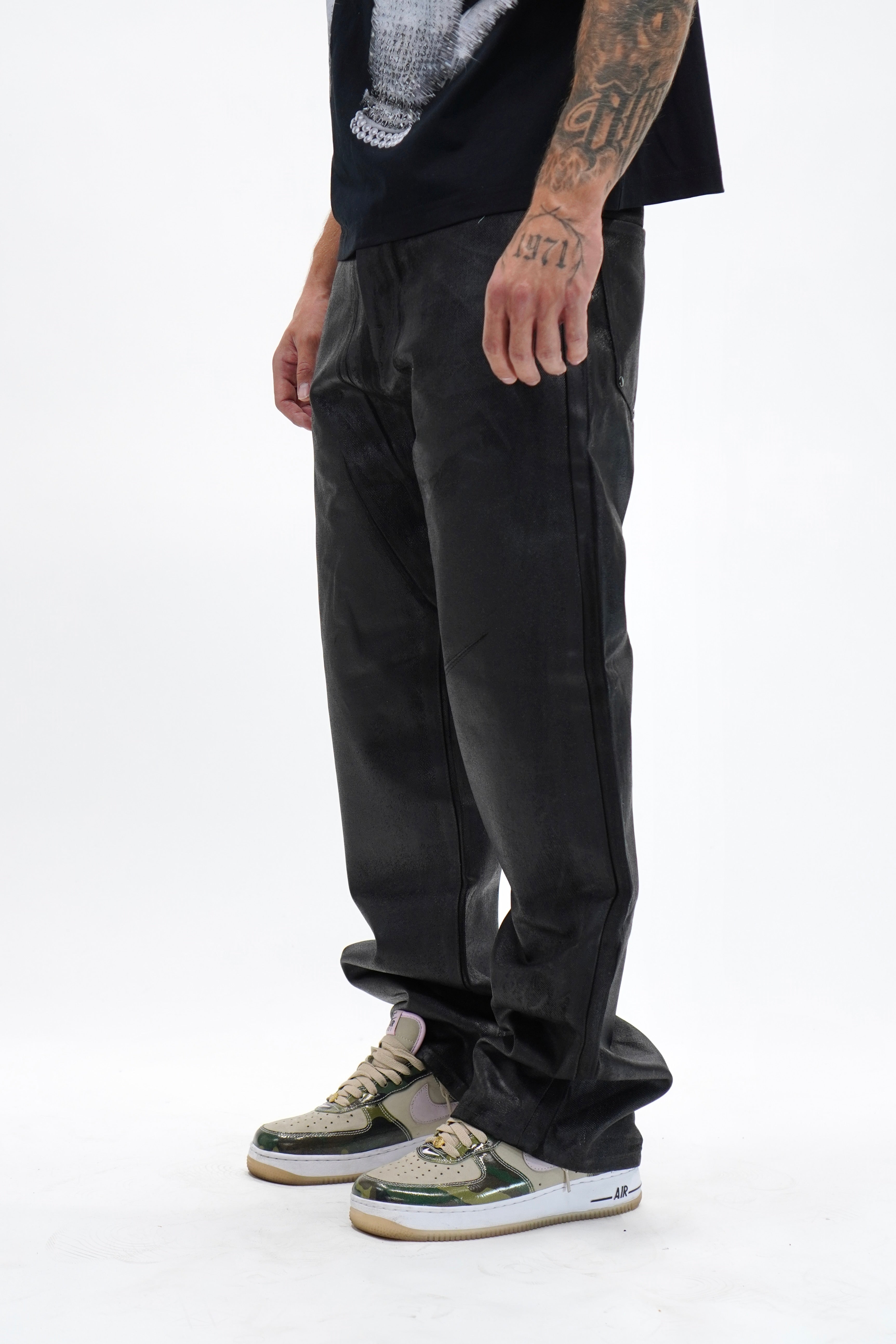 Jeans Baggy Studded Wax