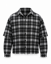 Camicia Glittery Double Sleeves Black