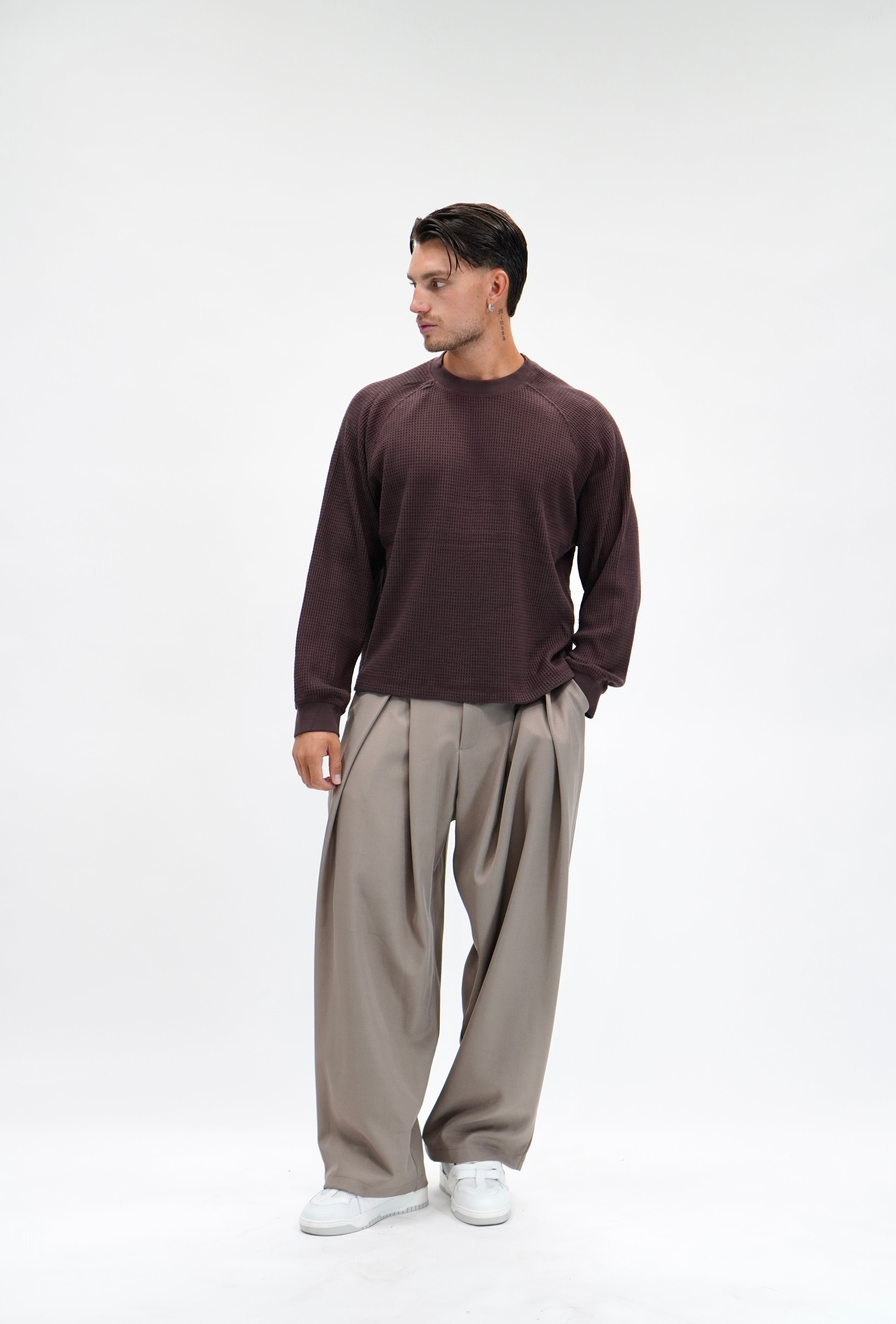 Longsleeve Waffle Raglan Moka