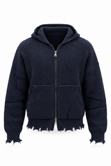 Maglione Rupture Zip Blue