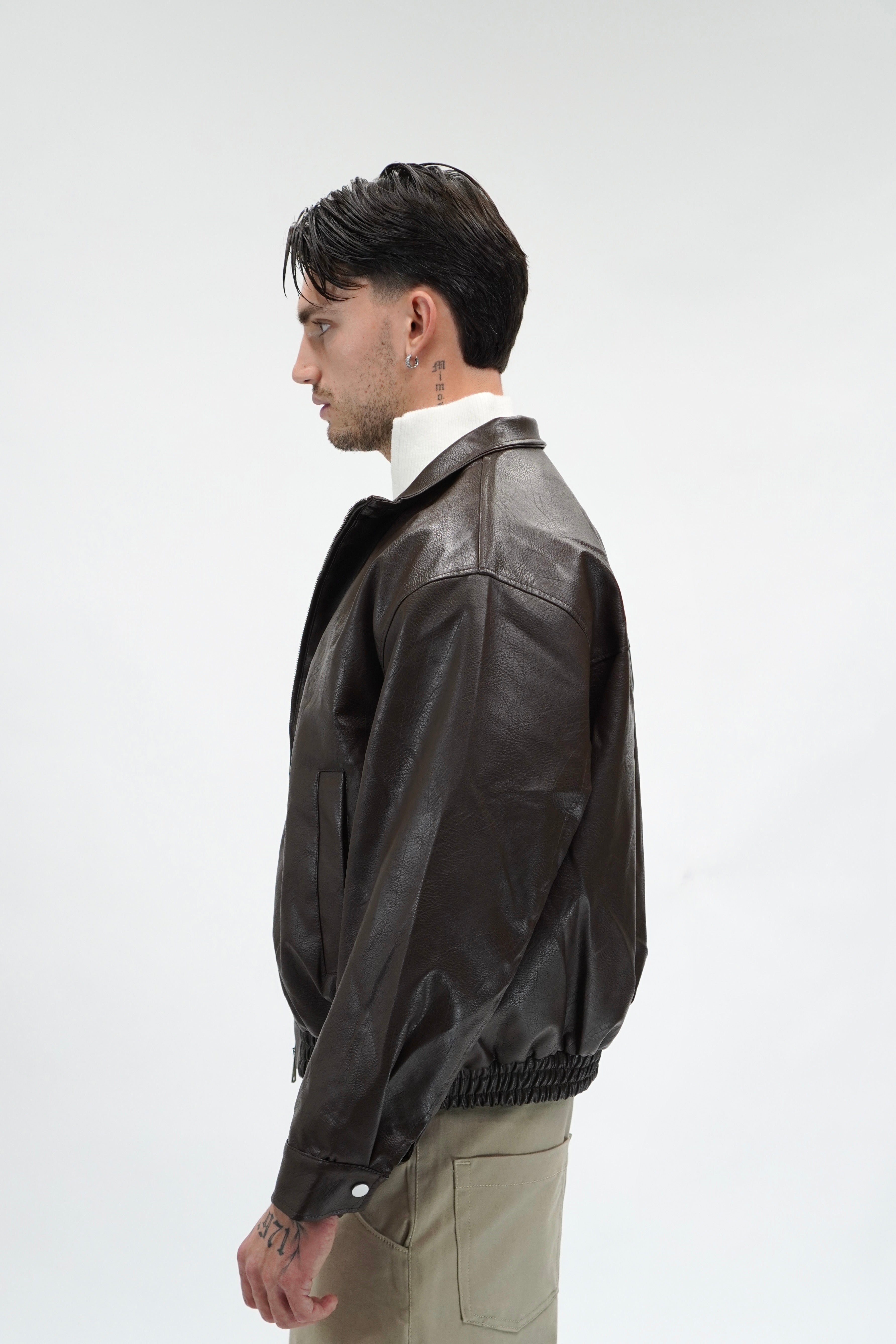 Giubotto Leather Brown