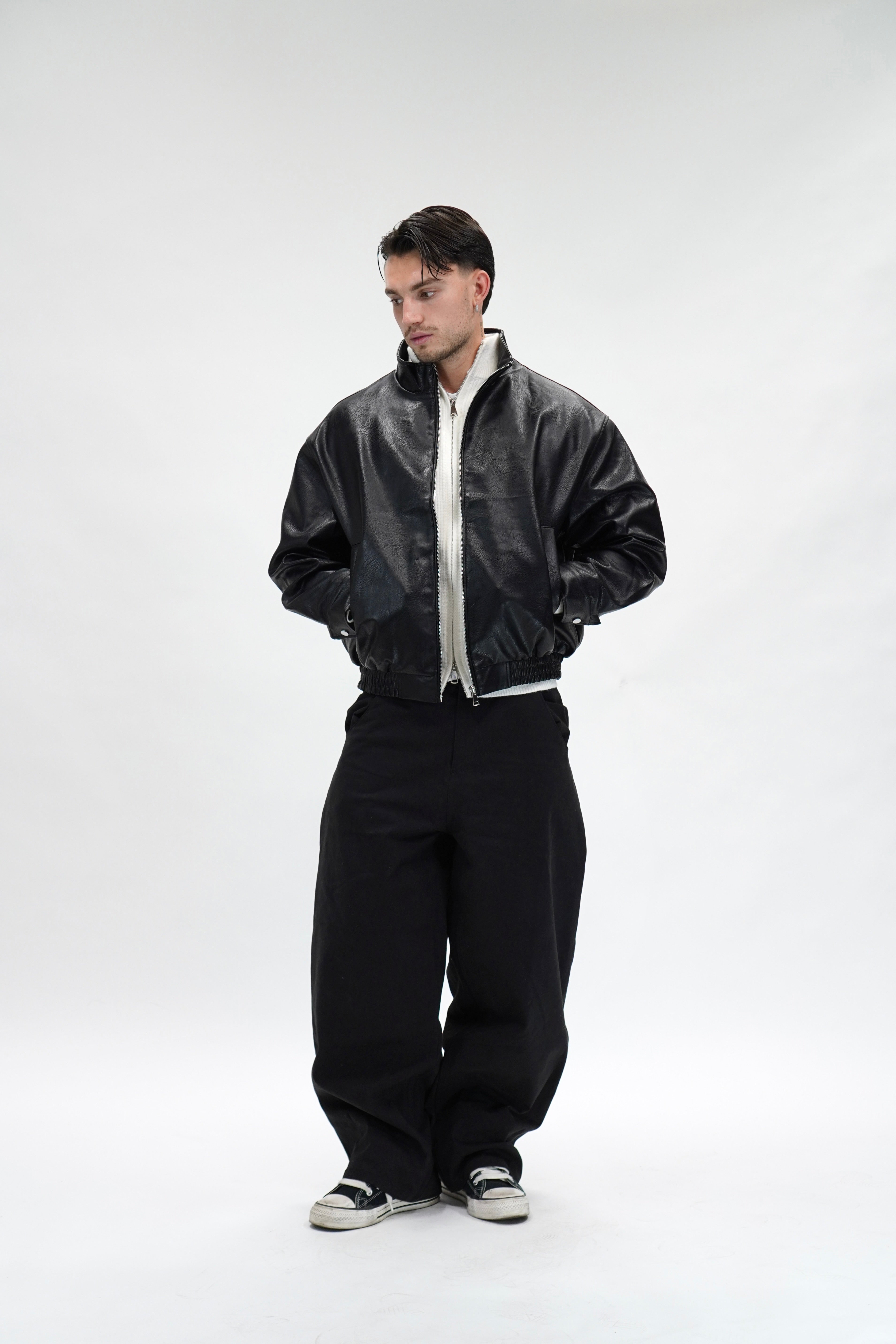 Giubotto Leather Black