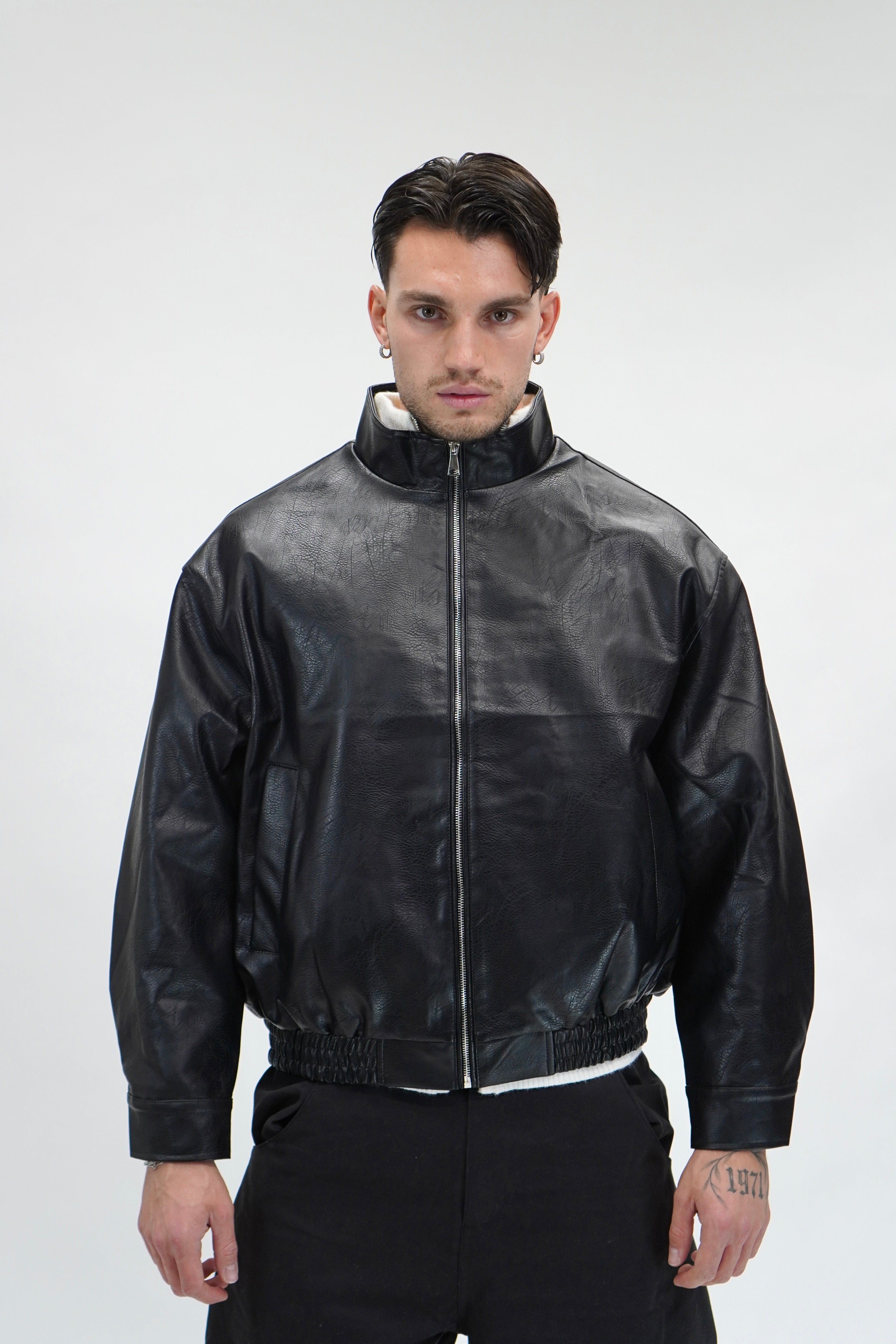 Giubotto Leather Black
