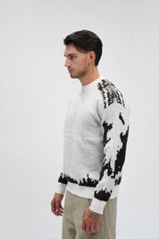 Maglione Zebra White