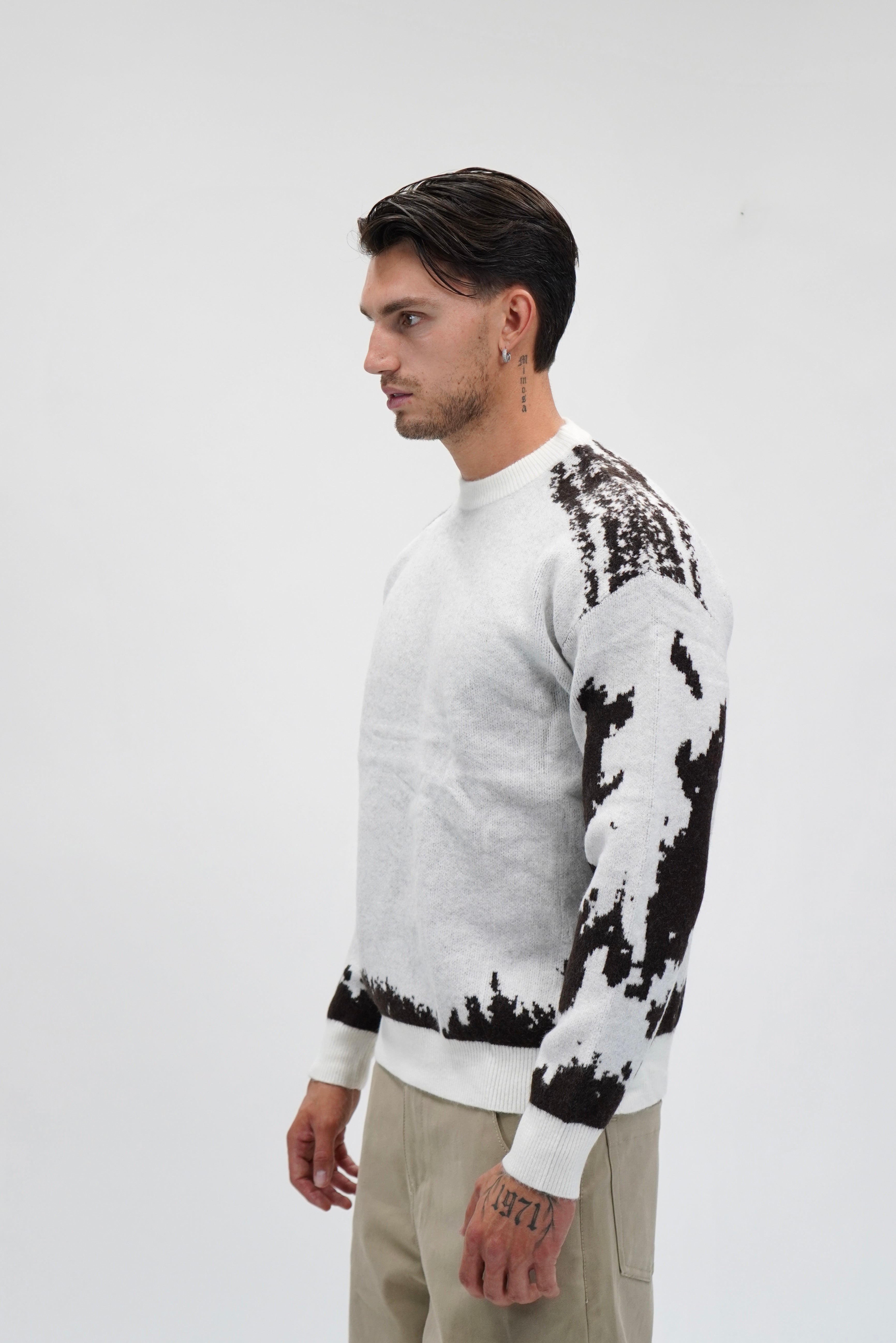 Maglione Zebra White