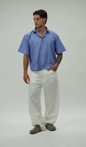 Camicia Boxy Sartoriale Blu
