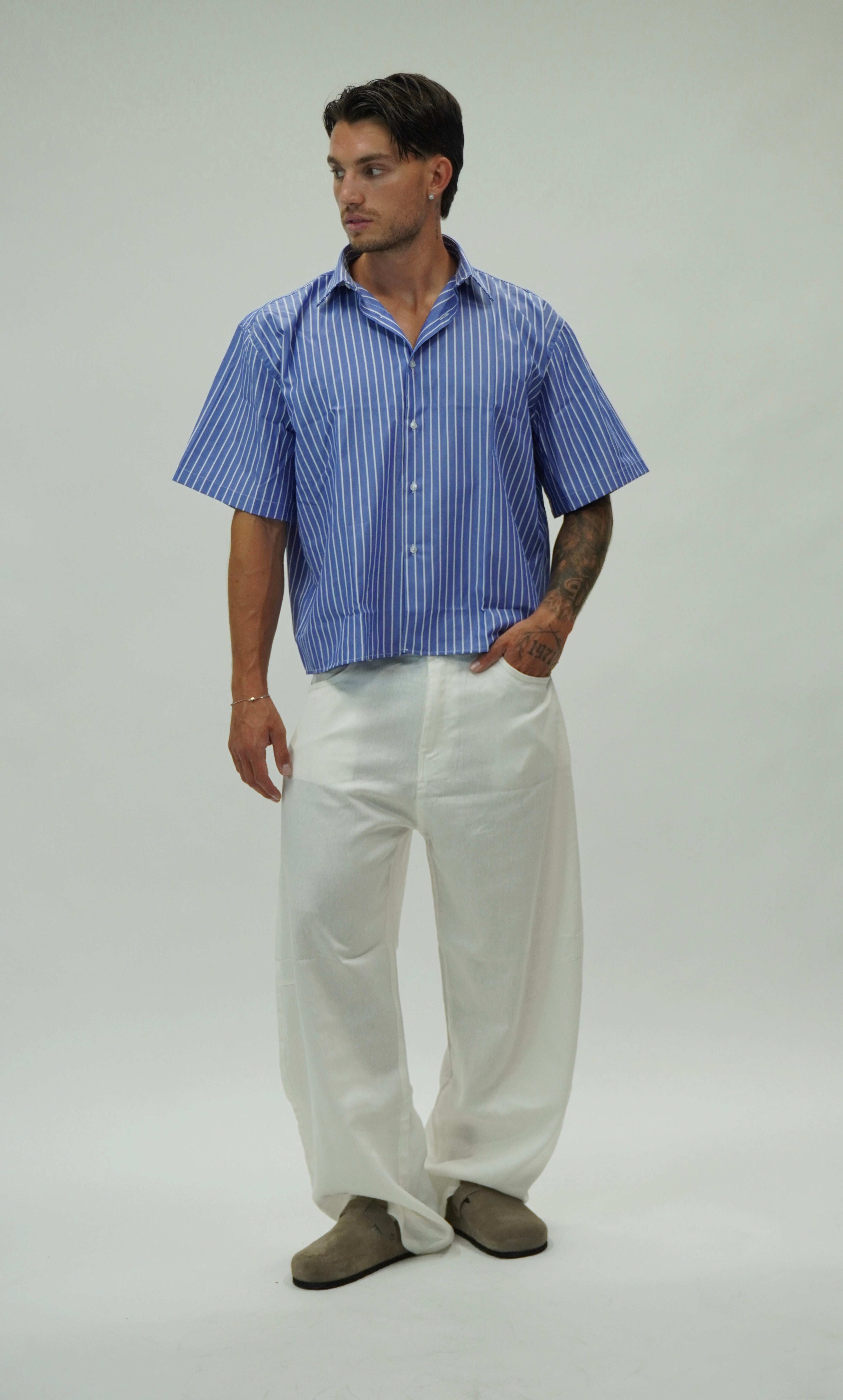 Camicia Boxy Sartoriale Blu