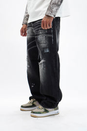 Jeans Baggy Grey Painted