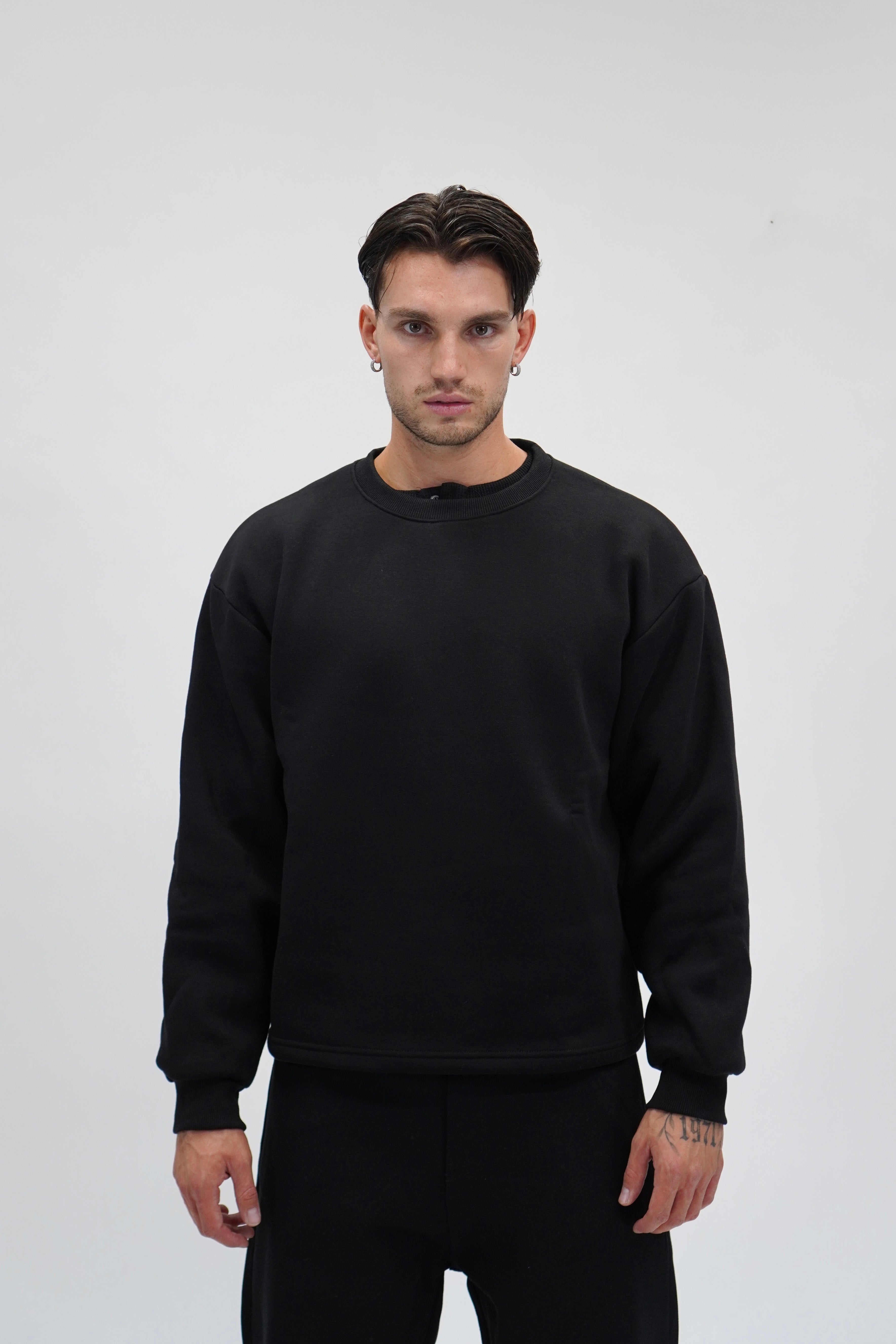 Felpa crewneck black
