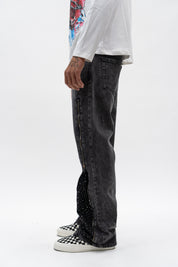 Jeans Flare Svarovsky Grey