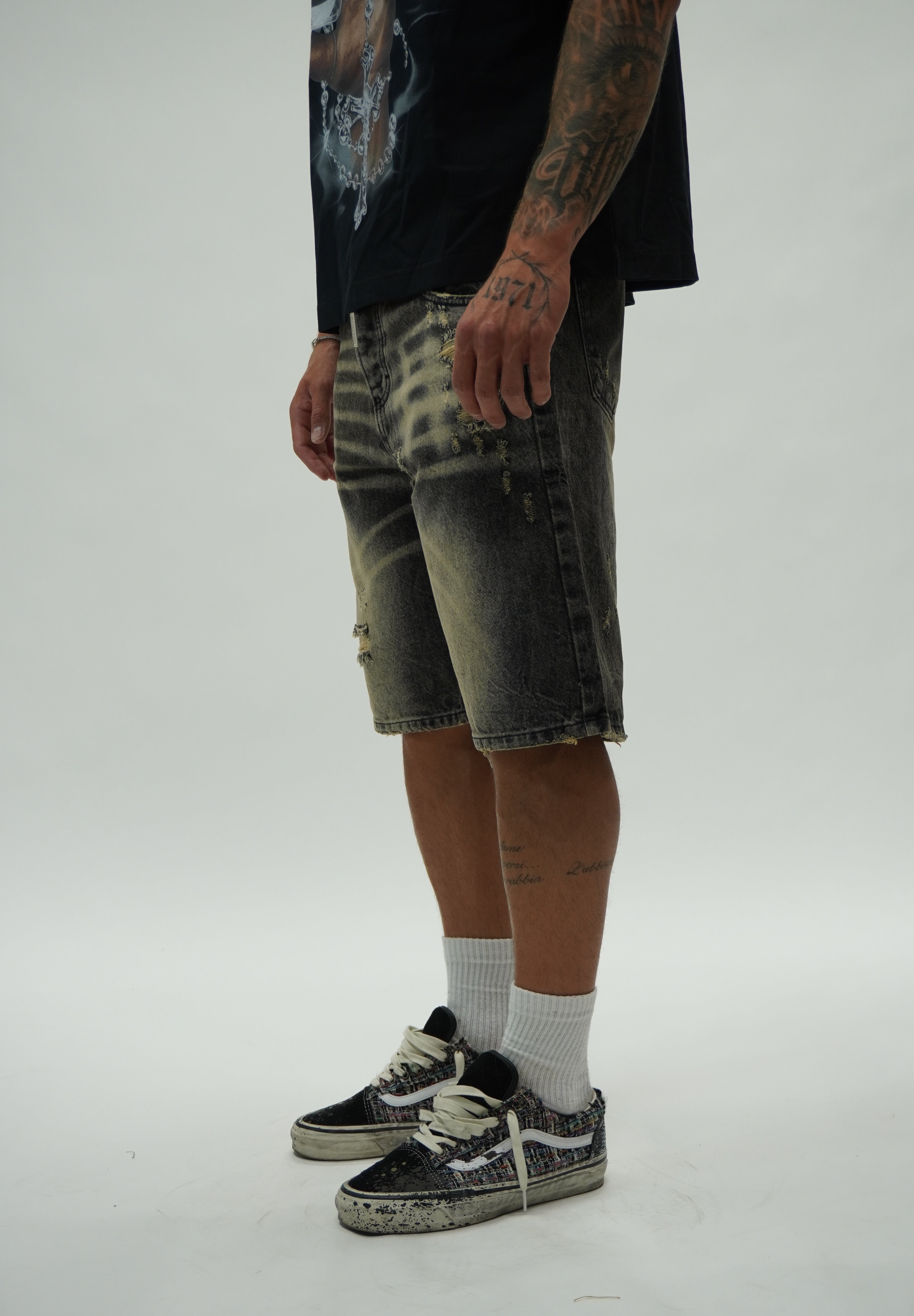 SHORT JEANS UOMO ART STRARCK BLACK