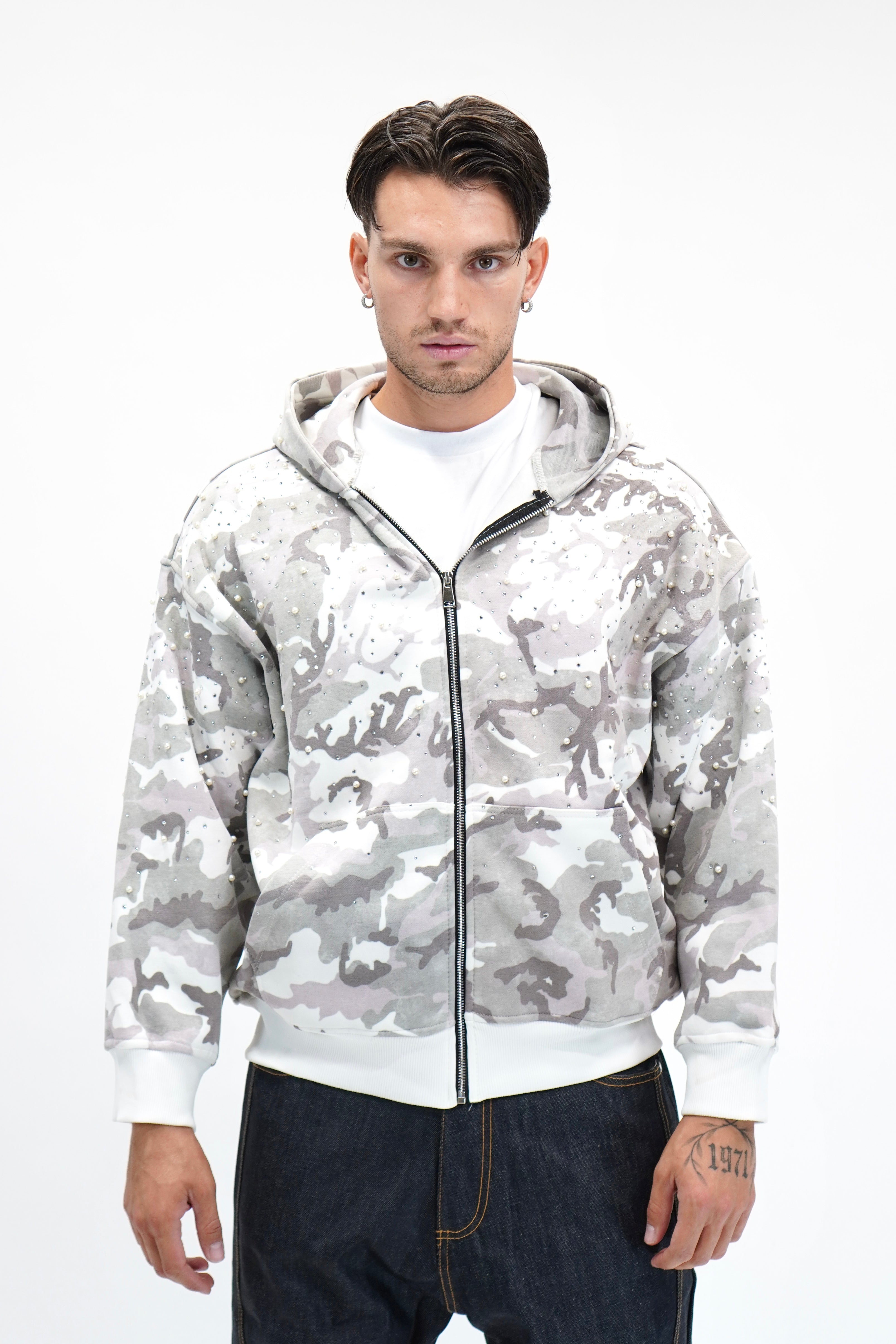 Hoodie Camo & Pearl