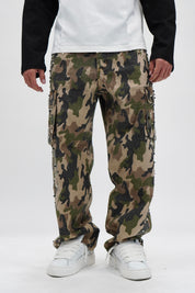 Jeans Cargo Army Strass