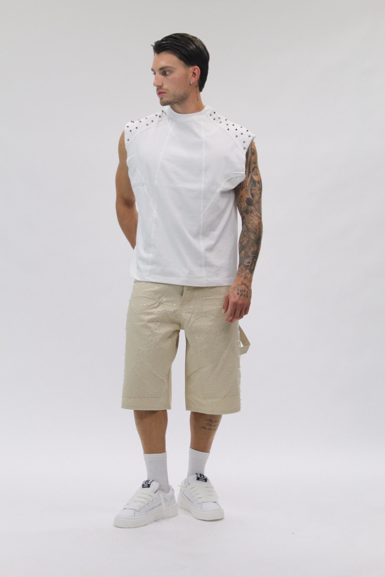 Canotta Borchie White