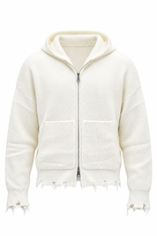Maglione Rupture Zip White