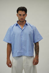 Camicia Boxy Sartoriale Sky
