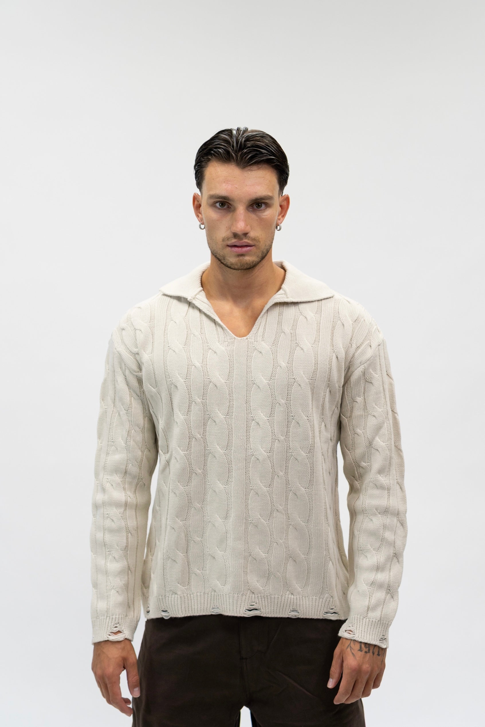 Maglione Curly Beige