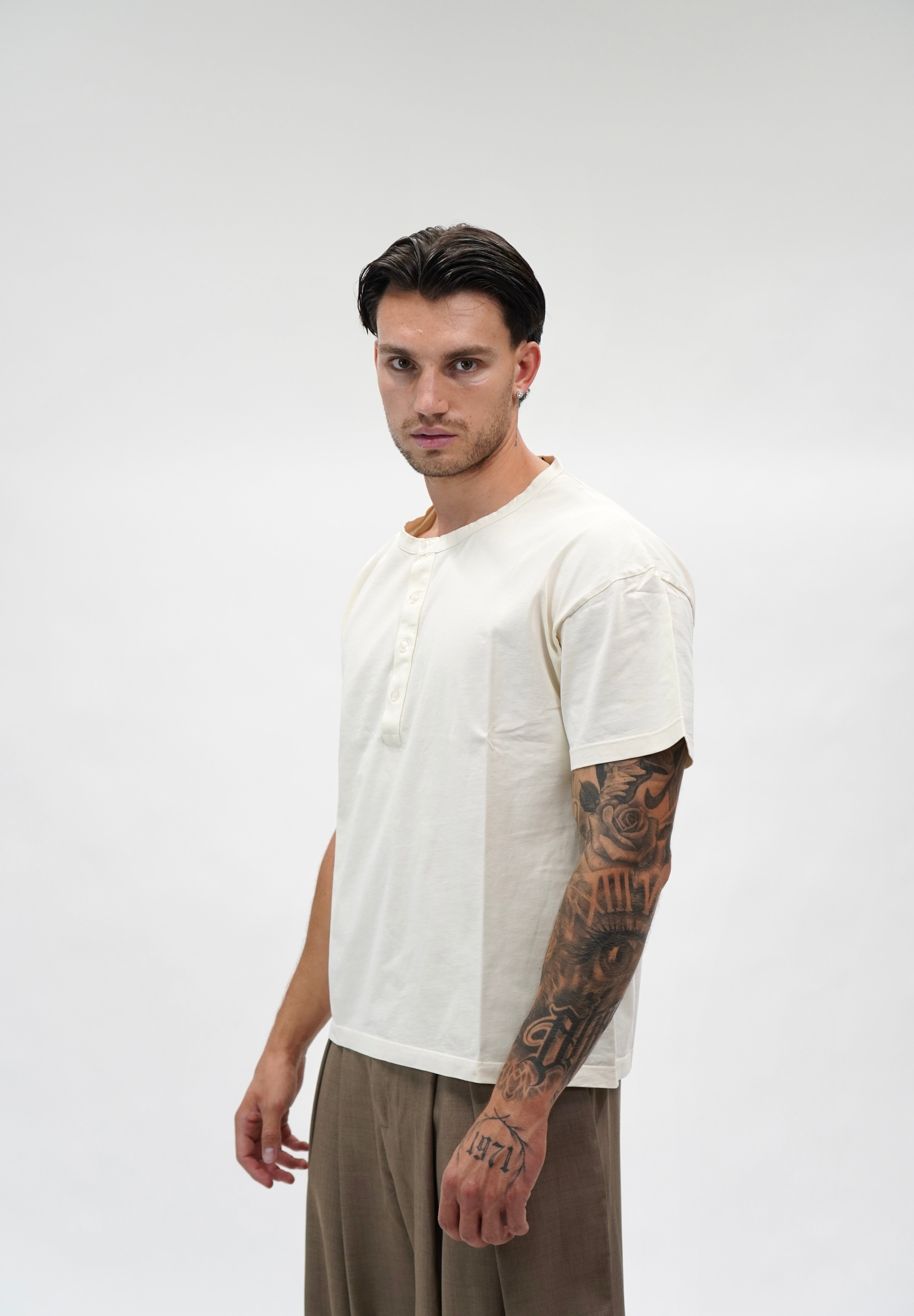 T- shirt Serafino Jersey White