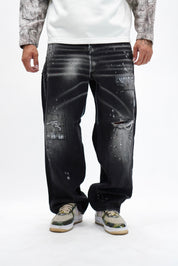 Jeans Baggy Grey Painted