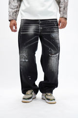 Jeans Baggy Grey Painted