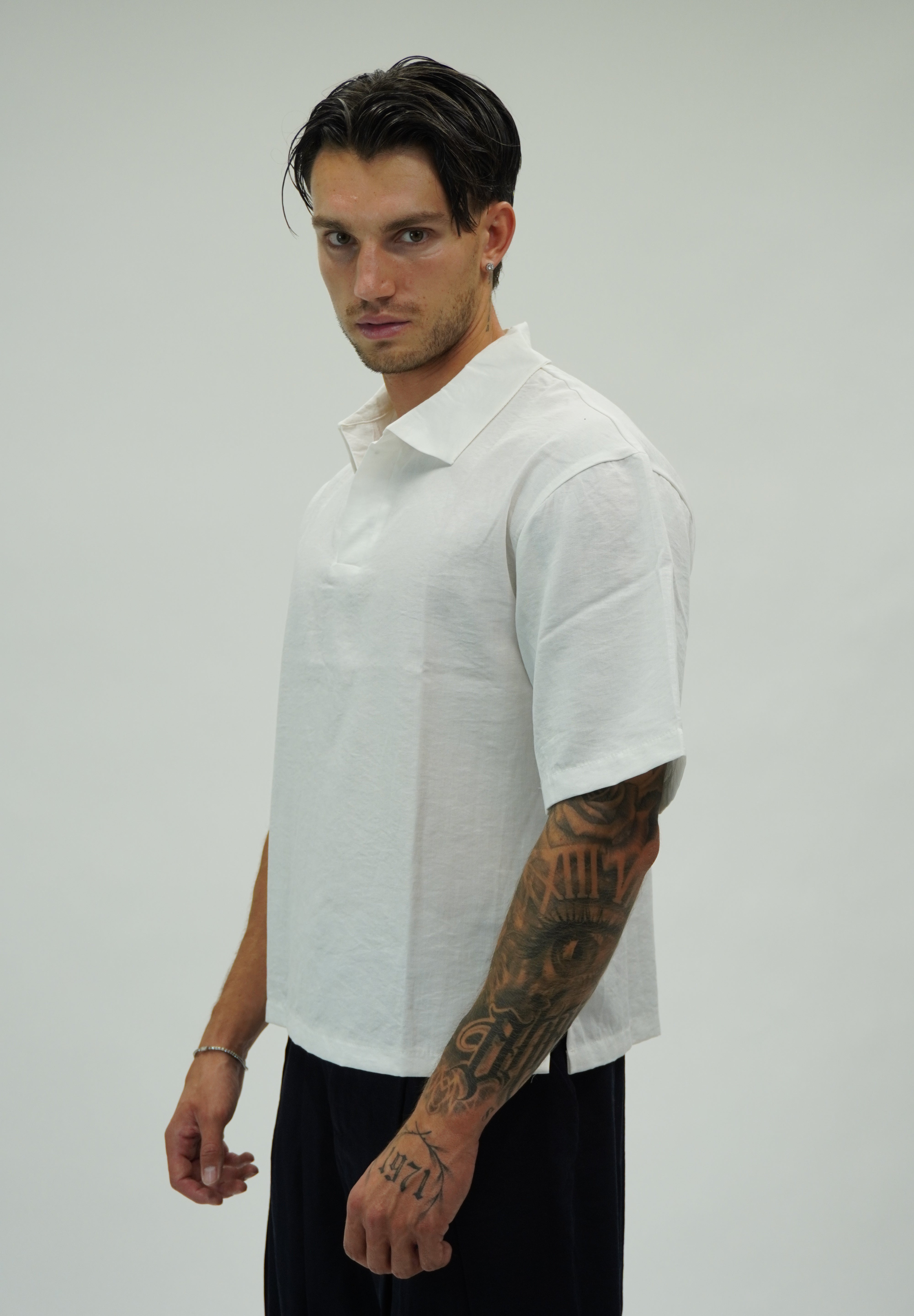 Polo Mano Lino White