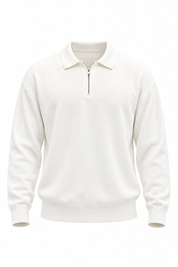 Maglione Half Zip White