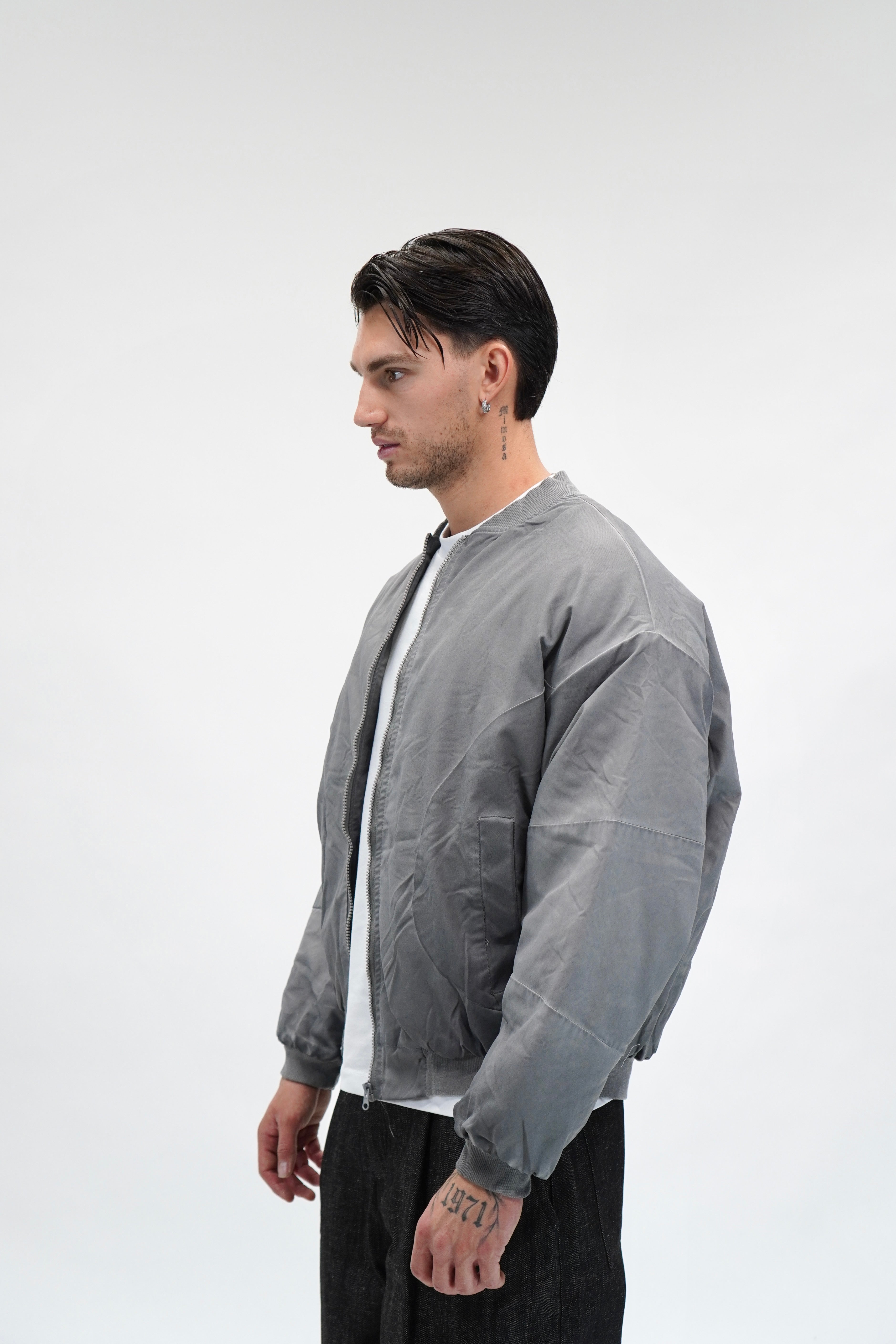 Giubbotto Bomber Army Grey