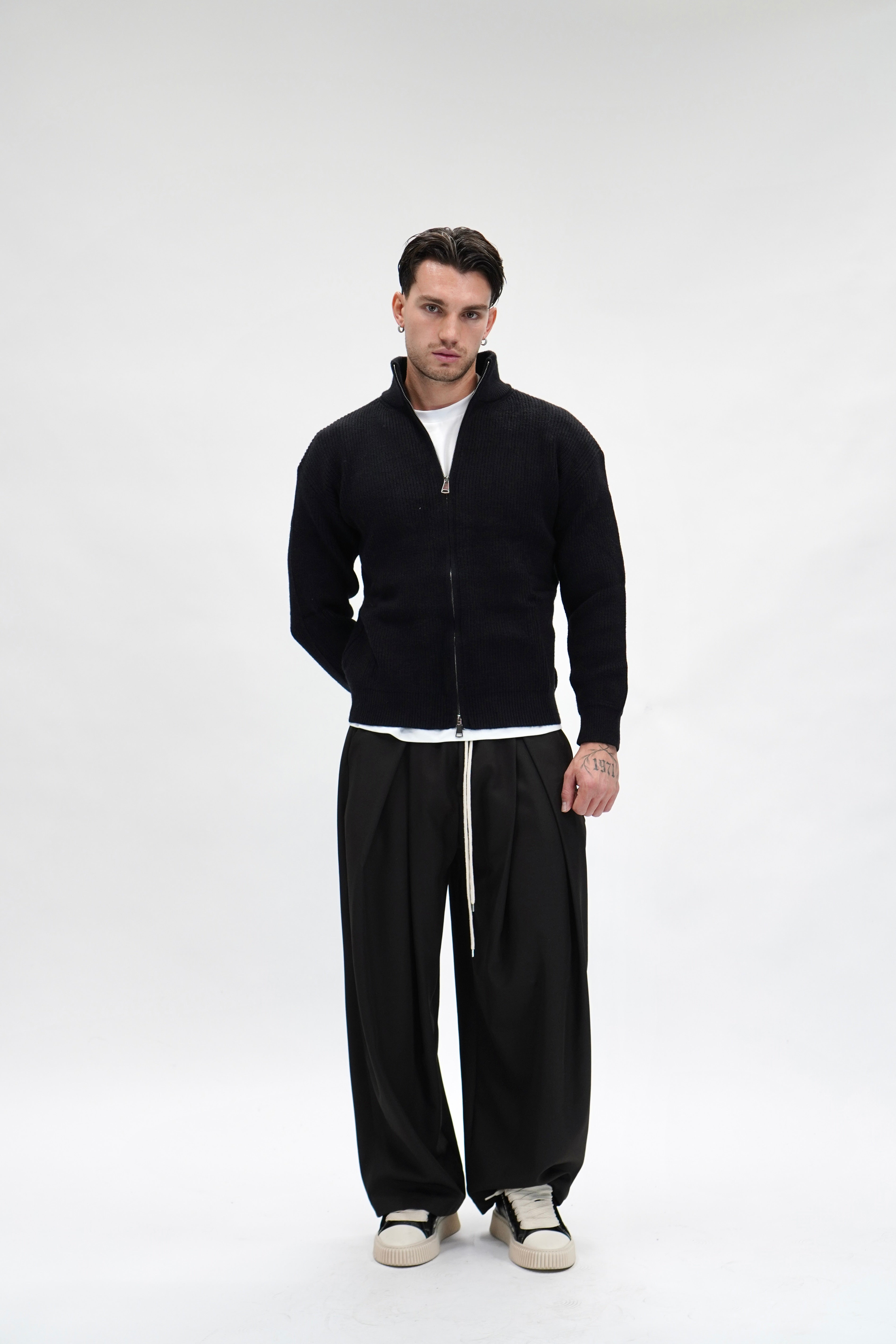 Maglione Zip-up  Black
