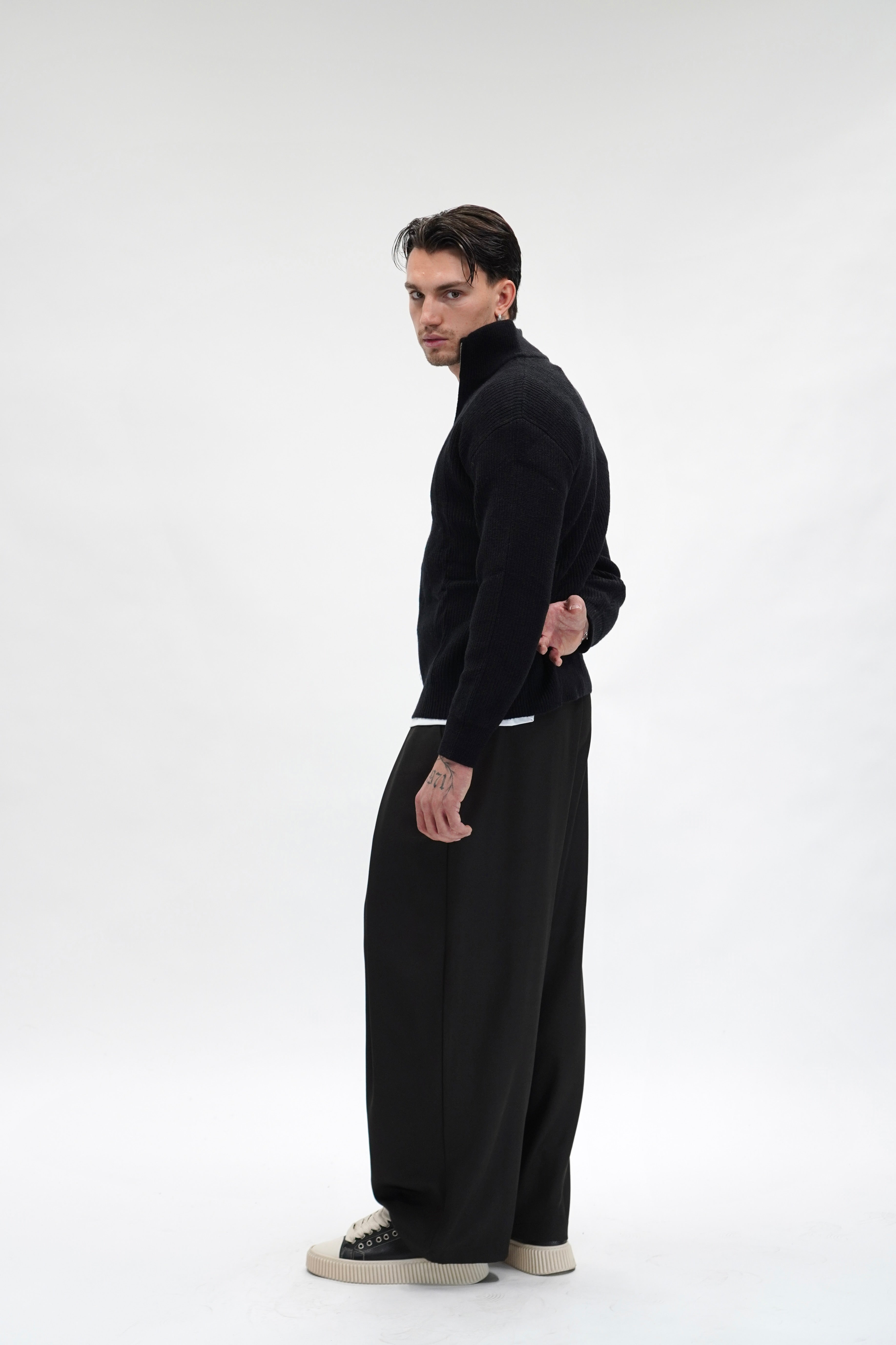 Maglione Zip-up  Black