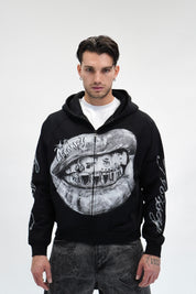 Hoodie Metallic Grillz Lips